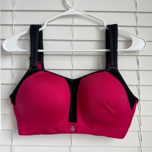 34DD Women’s High-Support Sports Bra - Hot Pink/Black